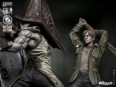 Wicked Video Games Silent Hill Sculpture 3D model