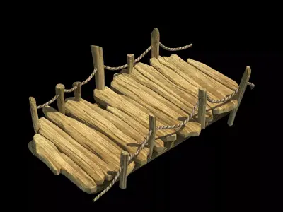 Field - Wooden Bridge 52 3D model