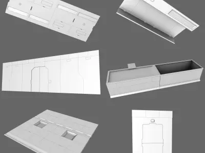 Sci Fi Lab Interior Modular 3D model