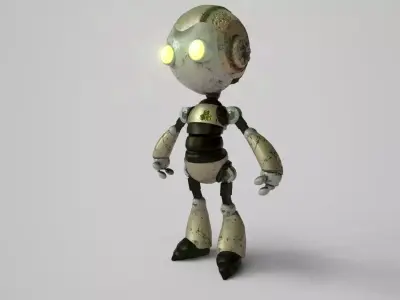 simple robot character 3D model