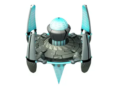 Space-air supply station 02 3D model