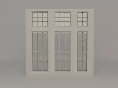 Window Low-poly 3D model 2