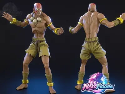 Dhalsim Street Fighter Statue Figurine stl printable 3D print model