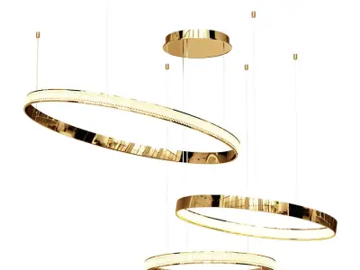 Eurosvet Smart Posh 90275 3 Copper Chandelier 3D model