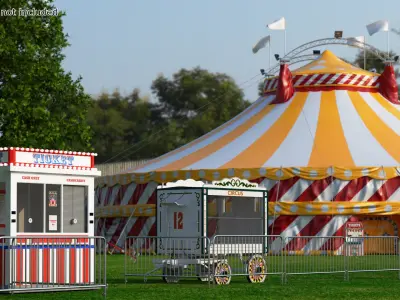  Circus Tent Setup and Transport Truck with Fur 