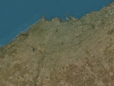 Casablanca - Topography Terrain Low-poly 3D model