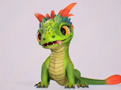  Cartoon Character Juicy Carrot Rigged PBR 