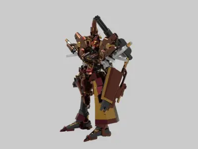 Red Fury Beast 3D model