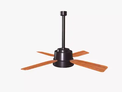 Ceiling fan Low-poly 3D model 3