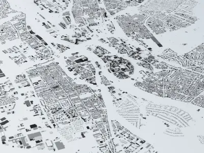 Bremen Streets and Buildings 3D model