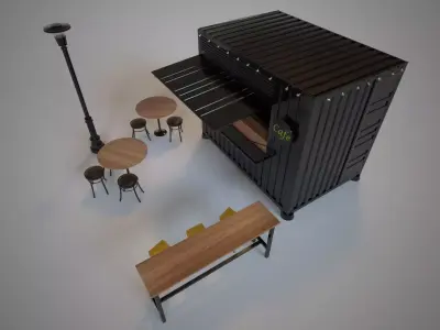 Container Cafe 3D model