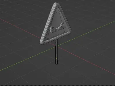 3d Pothole on the road 3D model