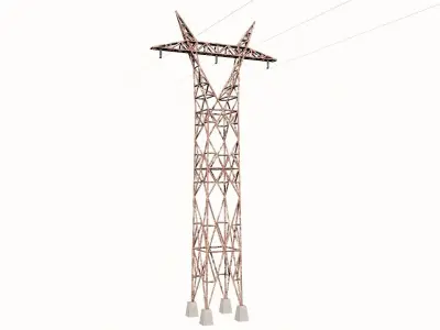ELECTRIC TOWER-4 Low-poly 3D model