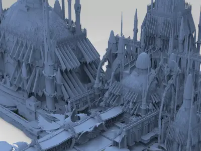Dungeon of Cathedral of the Depths 4 designs  3D model