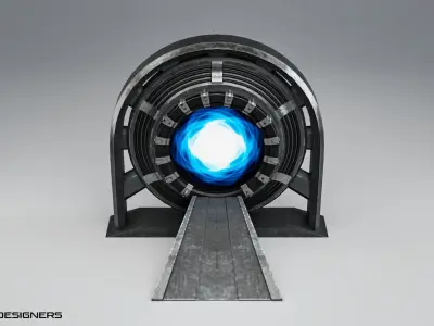 Sci-Fi Portal Low-poly 3D model