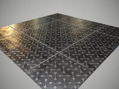 Metal floor pbr material Texture