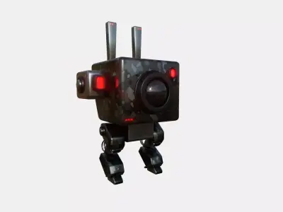 Robot C6 Camouflage - Sentinel Character SciFi Design Low-poly 3D model