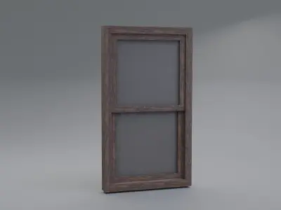 Wooden Old Window Sample Free low-poly 3D model
