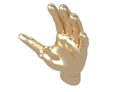 Hand Sculpture v1 001 Low-poly 3D model