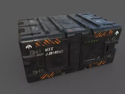 Sci-Fi Storage Crate Low-poly 3D model