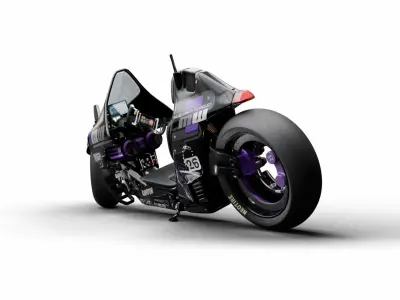 Cyberpunk motorcycle Random Represent 3D model