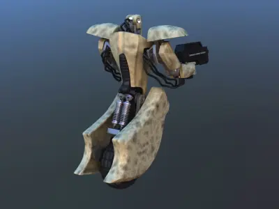 Unicycle Battle Robot 3D model
