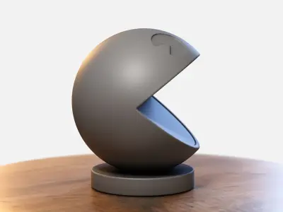 Pacman Headphone Stand  Cyborg Headset Stand 3D print model