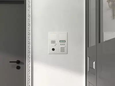 Apartment Intercom Panel Dual - Mid-Poly RF ID Entry System 3D model