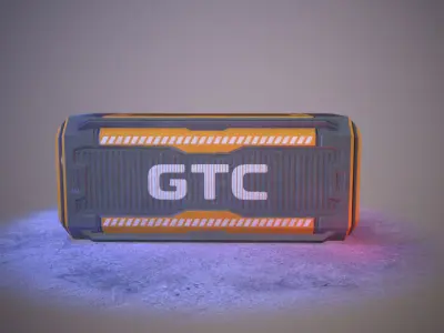 Sci-Fi Container Game Ready Low-poly 3D model purchase
