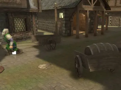 Wagon Dare Game Ready  Low-poly 3D model