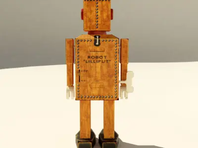 Toy Robot Liliput Low-poly 3D model