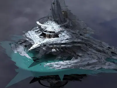 Frozen Ice shard Mountain elite bay  5  3D model
