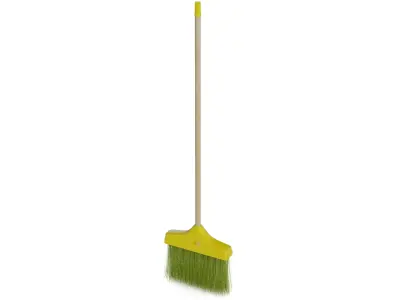 Brooms mops and window squeegees Broom Low-poly 3D model