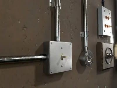 Electric System Low-poly 3D model