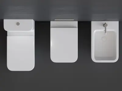 Scarabeo Ceramiche Next WC art 8303 art 8304 art 8305 Low-poly 3D model