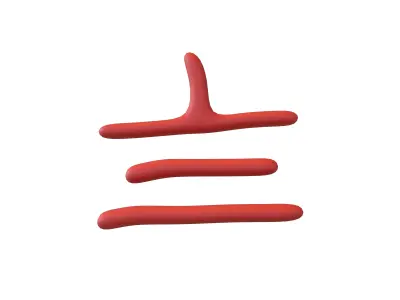 Suzhou Numerals Eight V1 002 Low-poly 3D model