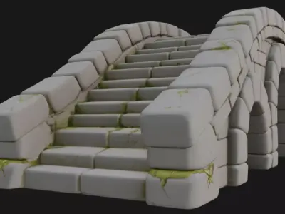 Stone Bridge 3D Model 3D model