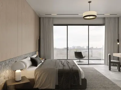 AR-22045 Case Study - Bedroom 3D Scene 3D model