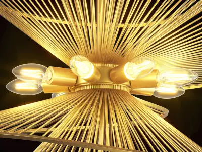 728183 Zeta Lightstar ceiling chandelier 3D model