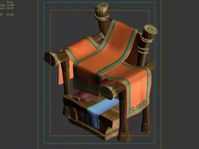 City - cloth shop 3D model