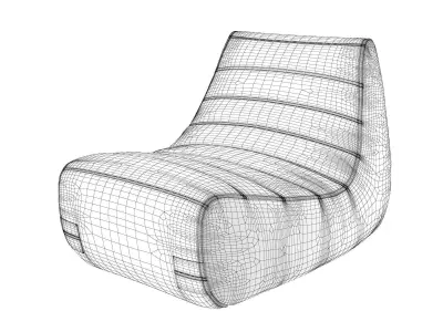 Saparella Fireside and Footstool 3D model