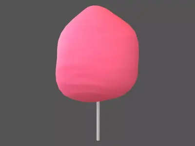 Cotton Candy V1 002 Low-poly 3D model