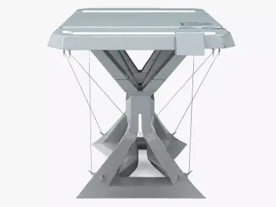 Table Sci-Fi Low-poly 3D model