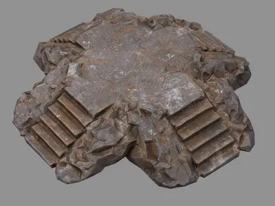 Staris Rock 01 Low-poly 3D model