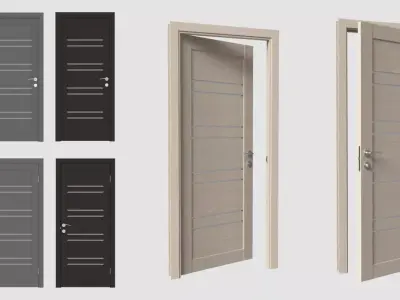 ArchViz Interior Door including hardware - Style Vision 8 3D model