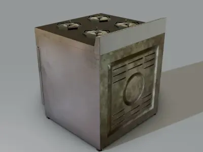 Gas Stove With Oven Free low-poly 3D model