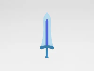 Low poly Sword 025 Low-poly 3D model