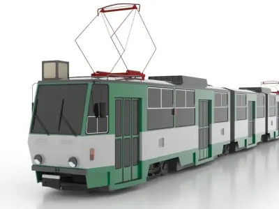 Tatra KT8D5 Low Low-poly 3D model