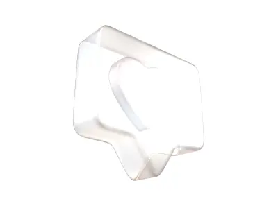 Socail Media Heart Bubble v1 013 Low-poly 3D model