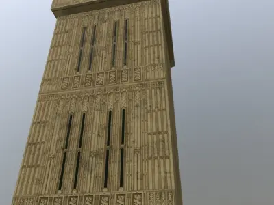 London Big Ben Low-poly 3D model